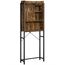 Vasagle BTS003B01 Regal Regalboden Freistehend Partikelbord, Stahl Schwarz, Braun