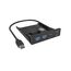 ICY BOX IB-HUB1419-i3, Front panel 3,5" mit USB Hub und Kartenleser, 2x USB-A 5 Gbit/s, 1x USB-C 5 Gbit/s, 1x USB-C 20 Gbit/s, 1x SD und 1x microSD 3.0