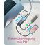 ICY BOX IB-HUB1743-CPD, 9-in-1 HUB, 7x HUB Port (3C+ 4A) mit 1x USB-C für Laden (PD 20W mit display) & 1x PD 100W (upstream to Host) USB 3.2 Gen2, 10 Gbit/s, 5 image
