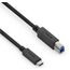 PureLink IS2311-005 USB Kabel USB 3.2 Gen 1 (3.1 Gen 1) 0,5 m USB C USB B 5 Gbit/s Schwarz, 2 image