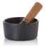 AdHoc AHM-MO15 0,36 l Schwarz, Holz Akazienholz, Eisenguss Mörtel & Stößel