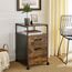 Vasagle OFC71X Aktenschrank Partikelbord, Stahl Schwarz, Braun, 3 image