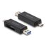 DeLOCK Card Reader SuperSpeed USB 5 Gbps USB Type-C / Typ-A für SD und Micro SD Speicherkarten