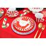 PartyDeco Servietten Weihnachtsmann, Mix, 16x15cm