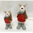 dameco Deko Figur Elch aus Dolomit mit Baum aus Metall rot weiss H21cm, 3 image