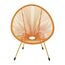 KARE Acapulco Gartenstuhl Netz-Sitz Netz-Rückenlehne Polyethylen, Stahl Orange