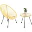 KARE Acapulco Gartenstuhl Netz-Sitz Netz-Rückenlehne Polyethylen, Stahl Gelb, 7 image