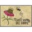 wash+dry Bee Happy Gummimatte Drinnen Rechteckig Mehrfarbig