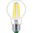 Philips Filament-Lampe, transparent, 60 W A60 E27