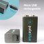 Pale Blue PB-9V-C Haushaltsbatterie Wiederaufladbarer Akku Lithium-Ion (Li-Ion), 4 image
