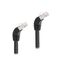 DeLOCK RJ45 Netzwerkkabel Cat.6A S/FTP 45° nach unten gewinkelt 1 m schwarz, Länge: 1 m, 2 image