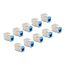 DeLOCK Keystone Modul RJ45 Buchse zu LSA Cat.6A werkzeugfrei blau Set 10 Stück, Farbe: Blau