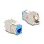 DeLOCK Keystone Modul RJ45 Buchse zu LSA Cat.6A werkzeugfrei blau Set 10 Stück, Farbe: Blau, 2 image