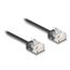 DeLOCK RJ45 Netzwerkkabel Cat.6 UTP Ultra Slim 2 m schwarz mit kurzen Steckern, Länge: 2 m