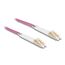 DeLOCK LWL Kabel LC Duplex zu LC Duplex Multimode OM4 winkelbar 0,5 m, Länge: 0,5 m