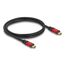 DeLOCK USB 20 Gbps Kabel USB Type-C Stecker zu Stecker PD 3.0 100 W E-Marker 0,8 m rot Metall, Länge: 0,8 m