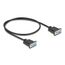 DeLOCK Seriell Kabel RS-232 D-Sub9 Buchse zu Buchse mit schmalem Steckergehäuse 0,5 m, Länge: 0,5 m