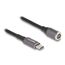 DeLOCK Notebook Ladekabel USB Type-C Stecker zu magnetischem 8 Pin Konnektor 1,8 m, Farbe: Anthrazit, Schwarz, Länge: 1,8 m