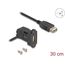 DeLOCK USB 2.0 Typ-A Einbaubuchse 45° gewinkelt zu Typ-A Buchse mit 30 cm Kabel schwarz