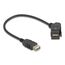 DeLOCK USB 2.0 Typ-A Einbaubuchse 45° gewinkelt zu Typ-A Buchse mit 30 cm Kabel schwarz, 2 image