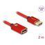 DeLOCK DisplayPort Verlängerungskabel 8K 60 Hz 2 m rot Metall ohne Einrastfunktion, Farbe: Rot, Länge: 2 m, 2 image