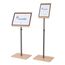 Rocada NAT0706 Zeichenhalter und Informationsstand A3 Melamin, Stahl Schwarz, Weiß, Holz, 3 image