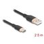 DeLOCK 81227 USB Kabel USB 2.0 2,5 m USB A USB C 0,48 Gbit/s Schwarz, Farbe: Schwarz, Länge: 2,5 m, 2 image