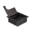 DeLOCK Kabeldurchführung für Tischeinbau mit Bürste 80 x 80 x 28 mm schwarz