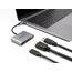 DeLOCK 61071 Videokabel-Adapter 0,1 m USB Typ-C USB Type-C + USB Type-A + HDMI Grau, 2 image