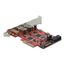 DeLOCK PCI Express x4 Karte zu 1 x extern USB Type-C Buchse + 2 x extern USB Typ-A Buchse SuperSpeed USB 10 Gbps + 1 x intern USB 5 Gbps Pfostenstecker