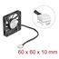 DeLOCK 67294 Computerkühlsystem Computergehäuse Ventilator 6 cm Schwarz 1 Stück(e), 3 image