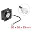DeLOCK 67295 Computerkühlsystem Computergehäuse Ventilator 6 cm Schwarz 1 Stück(e), 3 image