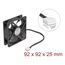 DeLOCK 67302 Computerkühlsystem Computergehäuse Ventilator 9,2 cm Schwarz 1 Stück(e), 3 image