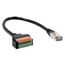 EXSYS EX-49121 Kabeladapter RJ-45 8-pin terminal block Schwarz