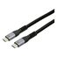EXSYS EX-K1598-2.0 USB Kabel USB4 Gen 3x2 2 m USB C 40 Gbit/s 240 W Schwarz, Grau, 2 image