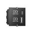 Bachmann 917.227 Steckdose USB A + USB C Schwarz