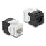 DeLOCK Keystone Modul RJ45 Buchse zu LSA Cat.6 UTP werkzeugfrei schwarz / weiß