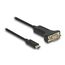 DeLOCK Adapter USB Type-C zu 1 x Seriell RS-232 D-Sub 9 Pin Stecker mit Muttern 2 m, 2 image
