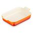Le Creuset 71102260900001 Backform 2,4 l Rechteckig Steingut Gratinform, Farbe: Orange, 4 image