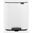 Brabantia Bo Pedal Bin 12 l Rechteckig Stahl Weiß, Farbe: Weiß