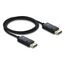 DeLOCK Koaxiales DisplayPort Kabel 16K 60 Hz 80 Gbps mit Geflechtmantel 1 m
