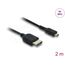 DeLOCK 81691 HDMI-Kabel 2 m HDMI Typ A (Standard) HDMI Typ D (Mikrofon) Schwarz, Farbe: Schwarz, Länge: 2 m, 2 image