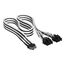 Corsair CP-8920437 Internes Stromkabel 0,65 m, Farbe: Schwarz, Weiß, Länge: 0,65 m