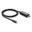 DeLOCK Koaxiales USB Type-C zu HDMI Kabel (DP Alt Mode) 4K 60 Hz mit Geflechtmantel 1 m