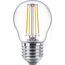 Philips Filament-Kerzenlampe, P45 E27, transparent, 40 W
