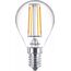 Philips Filament-Kerzenlampe, P45 E14, transparent, 40 W