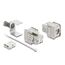 DeLOCK Keystone Modul RJ45 Buchse zu LSA Cat.6A geschirmt mit Abschirmgeflecht werkzeugfrei