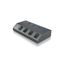 ICY BOX IB-HUB1405, 4 Port USB 3.2 Gen 1 Type-A Hub, Aluminium Gehäuse, mit 4x USB Type-A Anschlüssen, An-/Ausschalter für jeden Port, mit Netzteil, 2 image