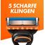 Gillette Fusion5 8001090420831 Manueller Rasierer Rasierapparat Schwarz, Orange, 2 image