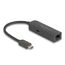 DeLOCK USB Type-C Adapter zu 2,5 Gigabit LAN mit Power Delivery 100 Watt